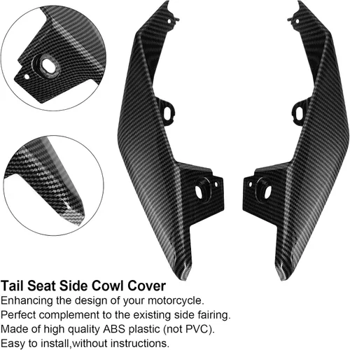 Vista 3 de Carenado de cubierta lateral del asiento trasero de carbono para Yamaha MT-09 FZ09 2017-2021