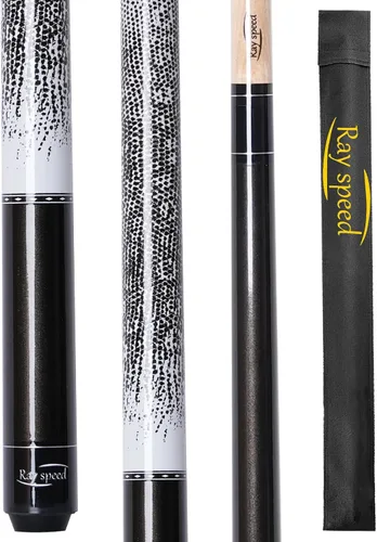 Vista 10 de 58" Pool Cue Low Deflection Billiard Cue 12.5mm Tip FPB-Negro+Azul