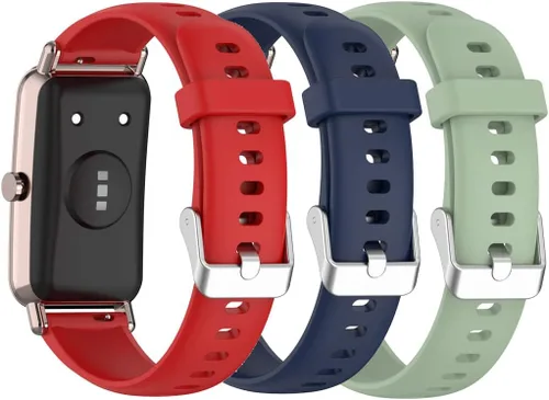 Vista 16 de Senter Banda de liberación rápida de silicona suave de 0.630 in para Huawei Watch Fit Mini Smart Watch