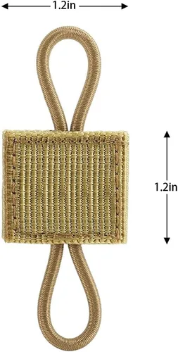 Vista 3 de 15 piezas de soporte táctico para engranajes con clip Molle Web elástico de cincha retenedor de cinta de encuadernación con hebilla chalecos