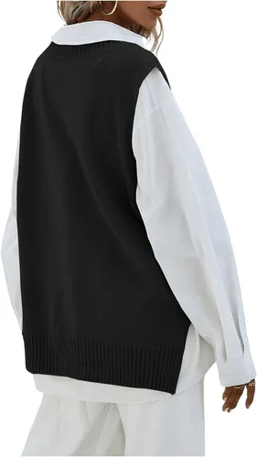Vista 2 de SweatyRocks Chaleco sin mangas con cuello en V para mujer