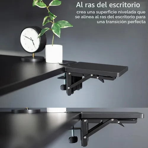 Vista 8 de VIVO Extensor de Escritorio con Abrazadera de 6 x 9 Pulgadas (11 Incluyendo Abrazaderas), Soporte para Muñeca, Bandeja Reposabrazos, Soporte de Mesa
