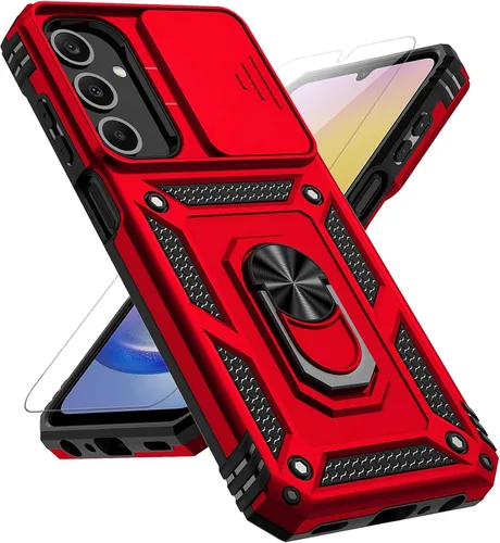 Vista 12 de Funda para Samsung Galaxy A25 5G con cubierta deslizante para cámara, protector de pantalla HD [grado militar de 16 pies probada en caídas] Soporte