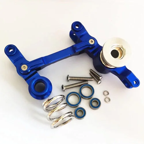 Vista 2 de Montaje de dirección ajustable de aluminio con rodamientos azul para Traxxas 1/5 X-MAXX XMAXX 6S 8S 7746