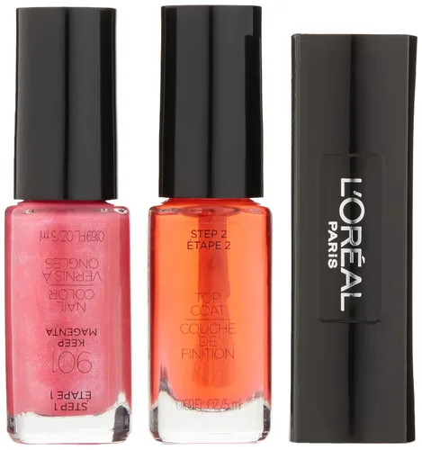 Vista 2 de L'Oréal Paris Cosmetics Infallible Nail, Keep Magenta, 0.34 onzas líquidas