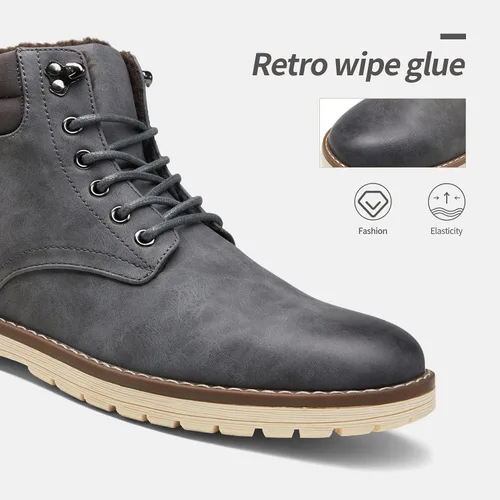 Vista 2 de Vostey Botas de senderismo para hombre, impermeables, botas chukka casuales para hombre