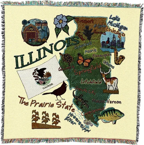 Vista 27 de Pure Country Weavers State of Alabama - Manta cuadrada para regalo, manta de tapiz tejida de algodón, fabricada en los Estados Unidos