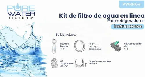 Vista 3 de Kit de filtro de agua en línea para refrigeradores con máquinas de hielo