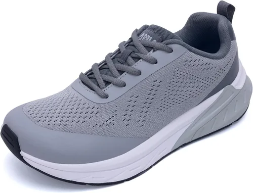 Vista 7 de Zapatos para caminar con puntera ancha para hombre, zapatos ortopédicos para fascitis plantar, alivio del dolor de rodilla y tobillo, comodidad