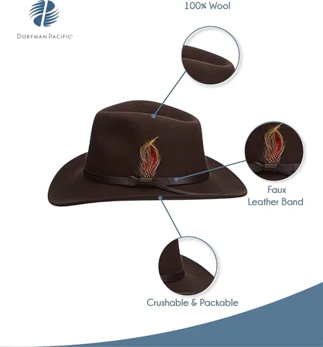 Vista 2 de Scala sombrero Classico de fieltro moldeable para hombre