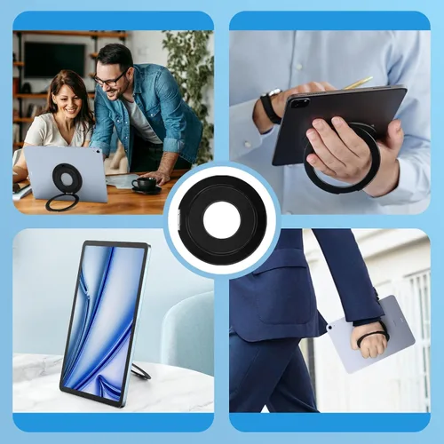 Vista 7 de Funda y soporte de tableta para iPad Air 2 Wi-Fi - transparente+negro Funda transparente + soporte negro
