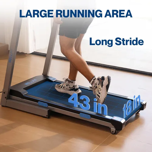 Vista 2 de Cintas de correr con inclinación automática para casa, correr en subida, grado comercial resistente, 4.0HP capacidad de peso de 400+lb, cintas