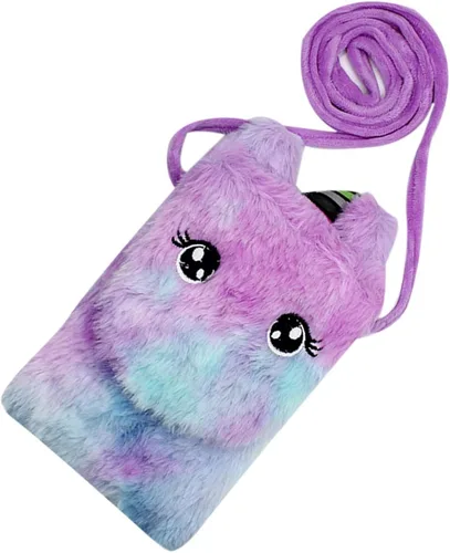 Vista 5 de Bolso de bolso de la bolsa del teléfono celular del unicornio de la felpa colorida de las muchachas de los niños Mini Cross