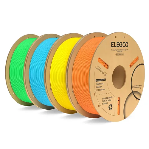 Vista 10 de ELEGOO Paquete de filamento PLA Plus negro 10KG, filamento para impresora 3D PLA+ resistente de 1.75mm precisión dimensional +/- 0.02mm, paquete