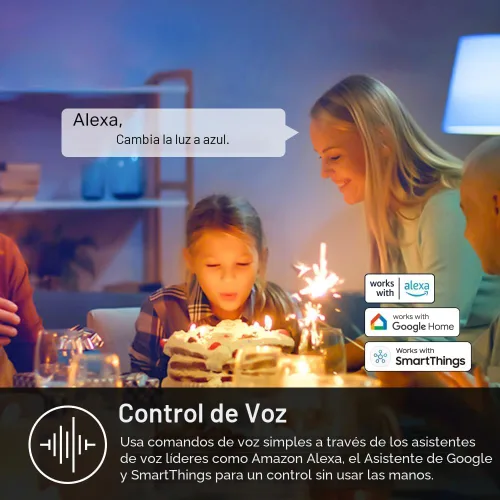 Vista 9 de Nueva bombilla inteligente Kasa Smart, bombilla WiFi inteligente regulable con cambio de color total compatible con Alexa y Google Home, A19, 9 W