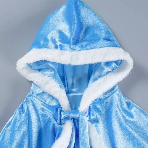 Vista 5 de Party Chili Fur Princess Hooded Cape Cloaks Costume for Girls Dress Up