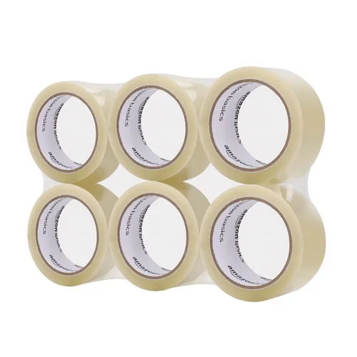 Vista 7 de Amazon Basics Cinta de embalaje, 1.88 pulgadas x 72.2 yardas, 1.8 mil de grosor (12 rollos), transparente, ideal para embalaje, envío, mudanza