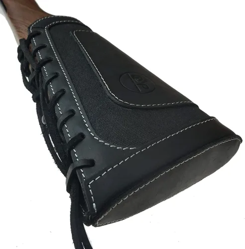 Vista 4 de Cartucho de culata de cuero para rifles calibre 12 o calibre .30-30 .308 Caza bolsa de munición bolsa de bolsa de bolsa de mano derecha escopeta