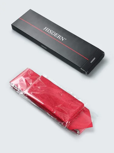 Vista 15 de HISDERN Corbatas para hombre, corbata de cachemira y bolsillo cuadrado tejido clásico floral para hombre, corbata de fiesta de boda