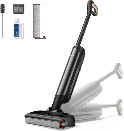Vista 10 de Aspiradora en Seco y Húmedo Mova X4 Pro, 20000Pa Aspiradora Trapeadora Inalámbrica con Cero Enredos, Trapeado con Agua Caliente para Desórdenes