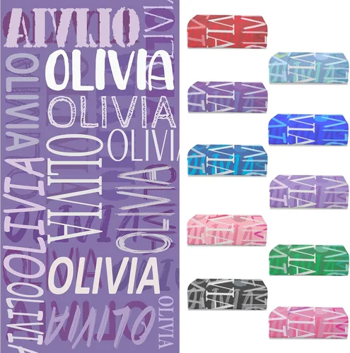 Vista 11 de Toallas de playa personalizadas con nombre para niños y adultos, toallas de viaje personalizadas de microfibra para baño y piscina