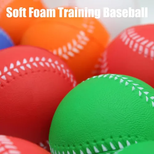 Vista 4 de Magicorange Béisbol, Bolas de Espuma para Entrenamiento de Béisbol Bolas de Práctica sin Marcado para Golpear, Lanzamiento Suave, Bateo, Campo