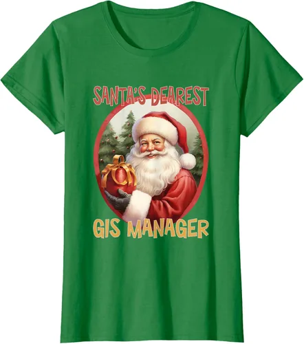 Vista 26 de GIS Manager Christmas Holiday Love Xmas T-Shirt Negro