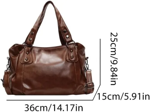 Vista 8 de Bolso de hombro espacioso de lujo femenino sólido clásico Crossbody estilo de gran capacidad suave PU bolso de mano otoño moda casual bolsos