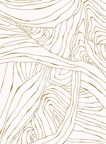 Vista 5 de Papel tapiz autoadhesivo de ondas de grano de madera (hoja individual, 2 x 9 pies, dorado)