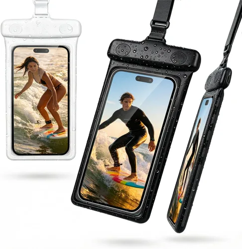 Vista 11 de wellhouse Funda impermeable para teléfono, funda impermeable para iPhone 17 16 15 14 13 Pro Max XS Samsung, IPX8 3D bolsa seca para teléfono celular