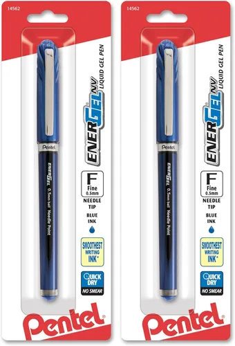 Vista 5 de Pentel EnerGel NV pluma de gel líquido, 0.02 pulgadas, punta de aguja, Negro
