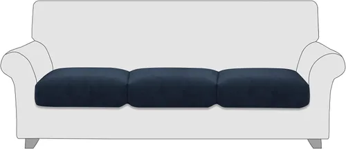 Vista 22 de Fundas de cojín de terciopelo para asiento de sofá, fundas elásticas para cojines de sofá, antideslizantes, protectores de muebles, fundas de cojín