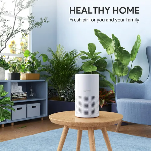 Vista 2 de FULMINARE Purificadores de aire para dormitorio H13 True HEPA filtro de aire, limpiador de aire silencioso con luz nocturna, purificador de aire