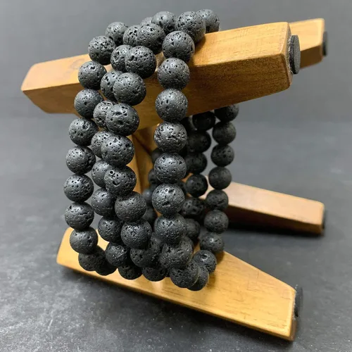 Vista 651 de Gem Avenue Handmade Round Bead Stretch Bracelet Unisex Natural Stone Beaded Jewelry for Men & Women, Elastic Wristband for Daily Wear