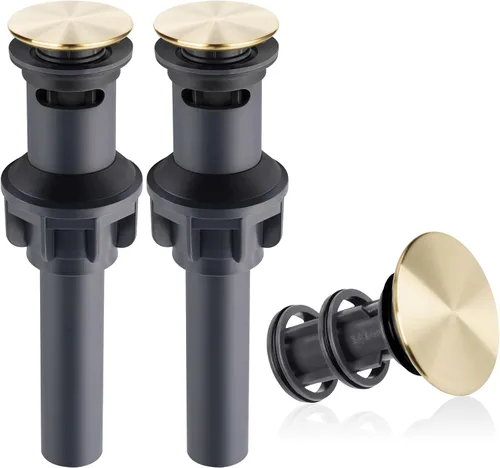 Vista 16 de Hibbent Paquete de 2 Tapones Universales de Drenaje para Fregadero de Baño, Colador de Drenaje Emergente con Desbordamiento, Tapón de Fregadero