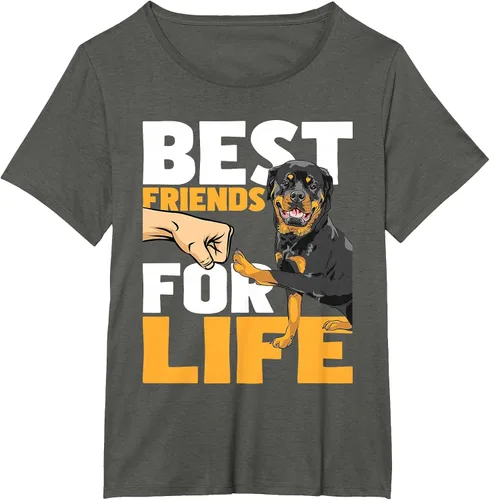 Vista 74 de Best Friends for Life - Rottweiler Animal Dog Lover Breeder T-Shirt