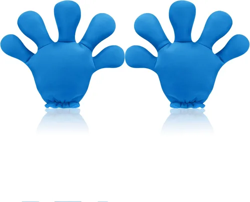 Vista 20 de Geyoga 2 pares de guantes grandes de disfraz de manos de dibujos animados, guantes de Halloween para fiestas, cumpleaños, juegos de rol, disfraces