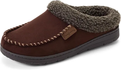 Vista 23 de Dearfoams Zapatilla de casa tipo zueco para hombre Brendan de espuma viscoelástica transpirable para interiores y exteriores con anchos amplios