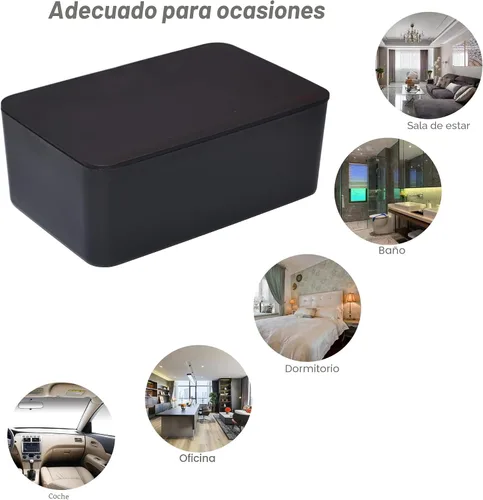 Vista 7 de Dispensador de toallitas para pañales, caja de almacenamiento de pañuelos, soporte dispensador de toallitas húmedas con tapa para el hogar, oficina