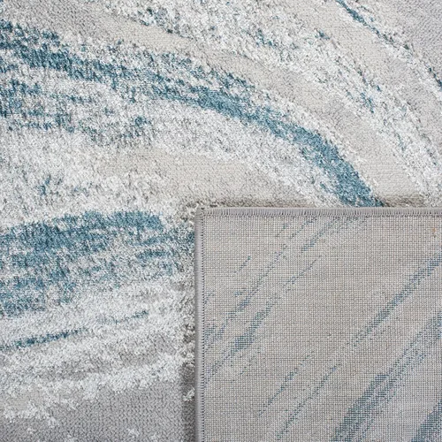 Vista 2 de SAFAVIEH Orchard Collection - Alfombra decorativa de 4 pies 5 pulgadas x 6 pies 5 pulgadas, gris y azul, diseño abstracto moderno, no desprende