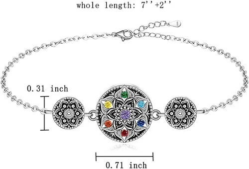 Vista 2 de Red Cardinal Bracelet Flamingo Turtle Bracelet Cat Dog Paw Print Bracelets for Women Sterling Silver Cute Animal Jewelry Gifts Friendship Mothers