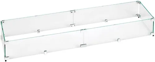 Vista 20 de American Fireglass Protector de llama de vidrio templado para sartenes rectangulares de 18 x 6 pulgadas Protector contra viento para exteriores