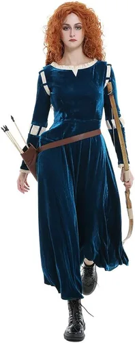 Vista 2 de Miccostumes Disfraz de cosplay para adultos, de Merida de Valiente