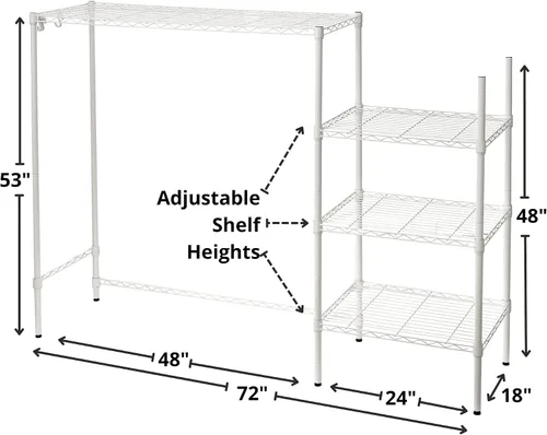 Vista 5 de DormCo Suprima® Estantería Ajustable - The Shelf Supreme - Blanco