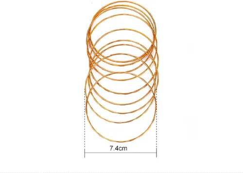 Vista 2 de Choistily Pulseras apilables de oro para mujer, juego de pulseras multiindias para adolescentes y niñas, pulseras lisas de cable en capas, pulseras