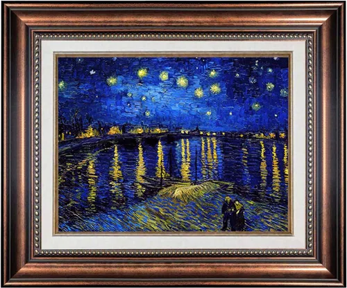 Vista 82 de ELITEAART- La noche estrellada por Vincent Van Gogh, pintura al óleo, reproducción de pintura al óleo, impresión en lienzo giclée, tamaño marcado