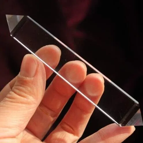 Vista 4 de PHONME 3.95" 4 caras estilo Vogel Natural Clear Quartz Crystal Point 1.98 oz lleno de textura