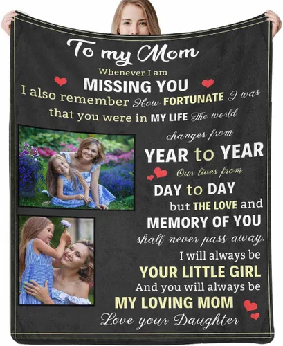 Vista 15 de Manta personalizada con imagen hecha en Estados Unidos, mantas personalizadas con fotos, nombres, manta suave personalizada con imagen personalizada