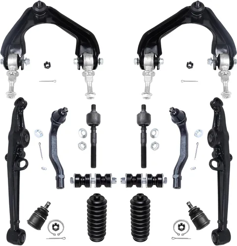 Vista 142 de Detroit Axle - Kit de suspensión frontal de 15 piezas para Jeep Grand Cherokee 99-04 1999 2000 2001 2002 2003 2004, brazos de control superior e