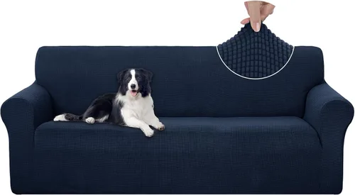 Vista 83 de U-NICE HOME Funda para sofá biplaza elástica, cubierta para sofá, funda para sillón, protector de muebles para sofá con 2 cojines, funda para sofá